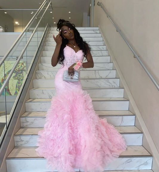 Buntes Meerjungfrau-Partykleid mit Pailletten und langen Abschlusskleidern fg8362