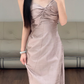 Pink Mermaid Prom Party Dress Sleeveless Evening Dress Birthday Outfit  fg8676