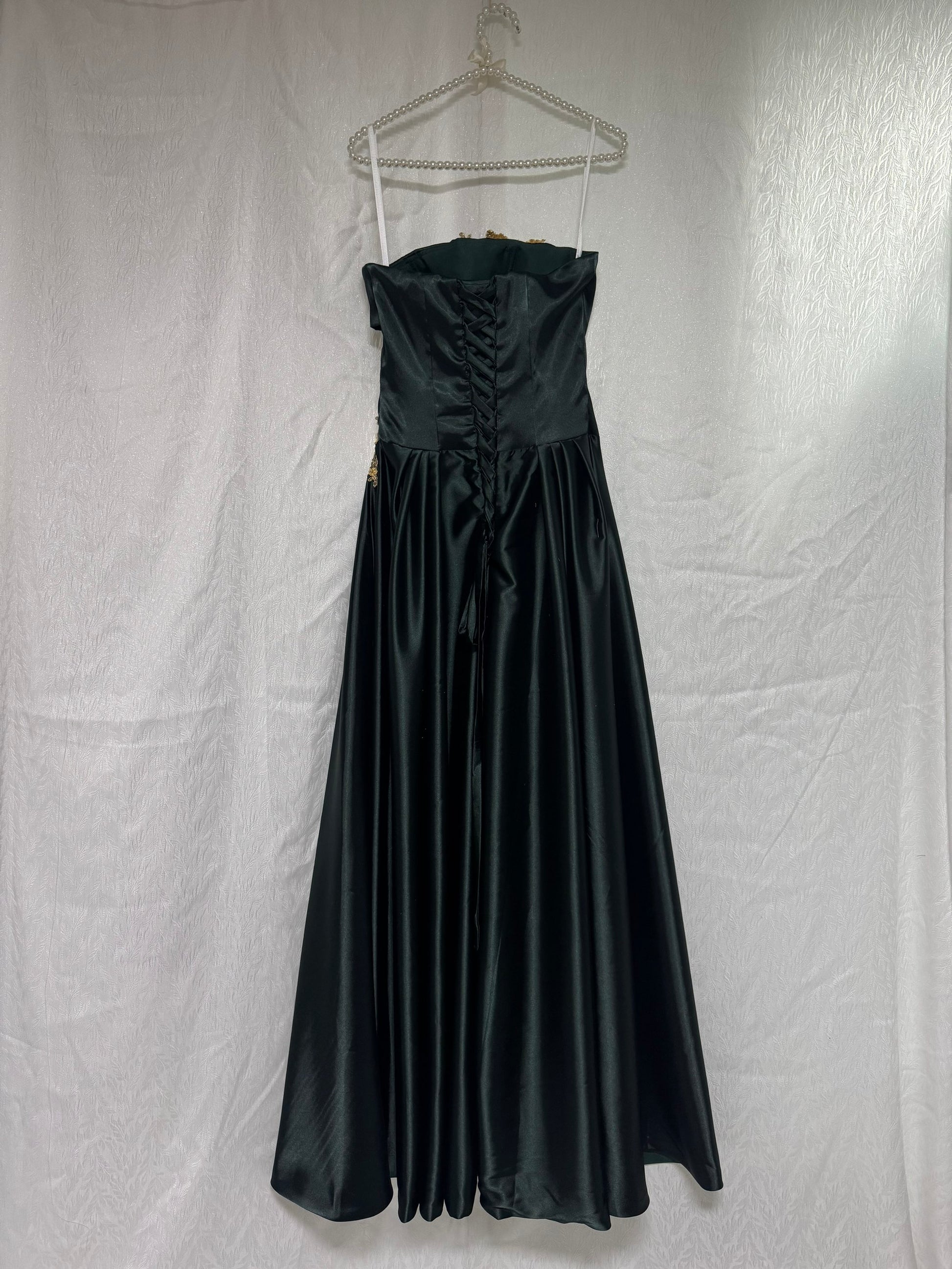 Stunning A Line Satin Prom Party Dress With Beading Modest Graduation formalgowns Stunning A Line Satin Prom Party Dress With Beading Modest Graduation formalgowns