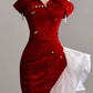 Mermaid Off the Shoulder Prom Gown with Sequins, Sparkly Formal Dresses      fg5081