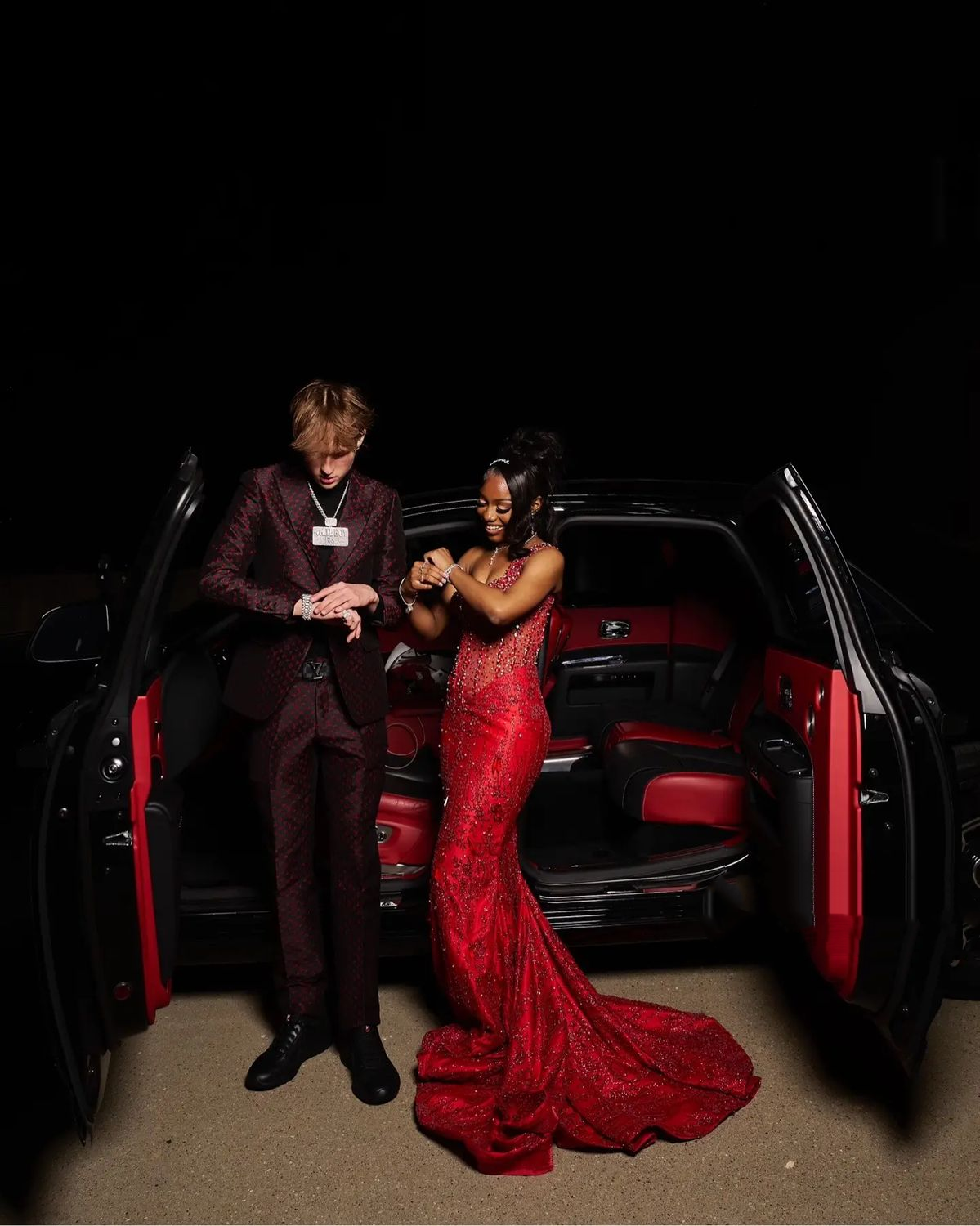 Red Mermaid Long Prom Dresses Formal Evening Dress  fg7601