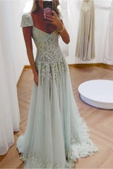 V Neck Tulle Beaded Prom Dress Classy Evening Dress Birthday Gown fg83 –  formalgowns