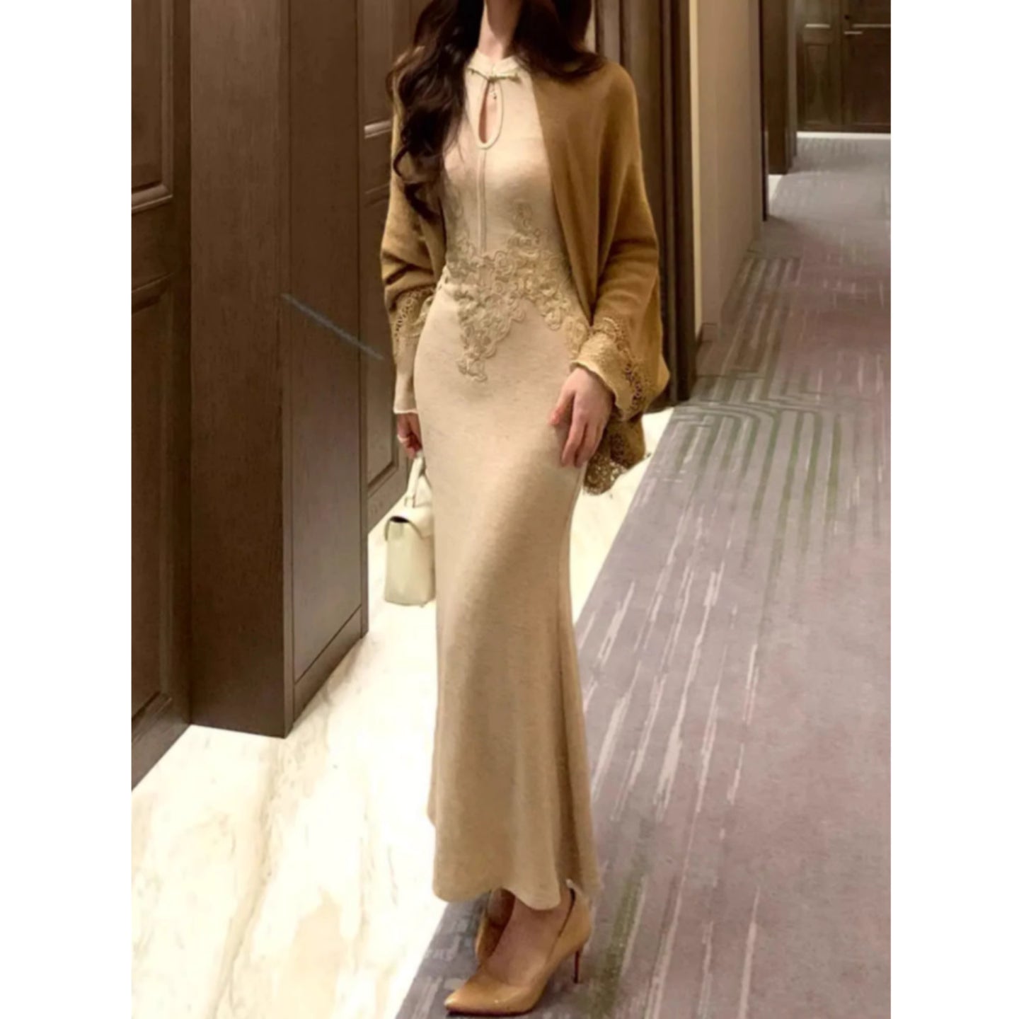 Buntes Meerjungfrau-Partykleid mit Pailletten und langen Abschlusskleidern fg8362