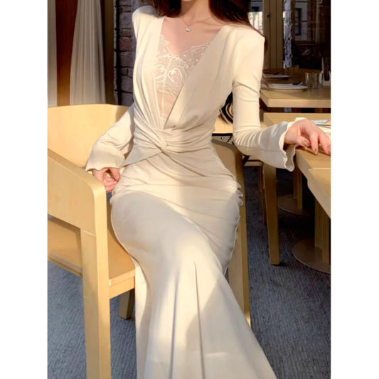 Buntes Meerjungfrau-Partykleid mit Pailletten und langen Abschlusskleidern fg8362