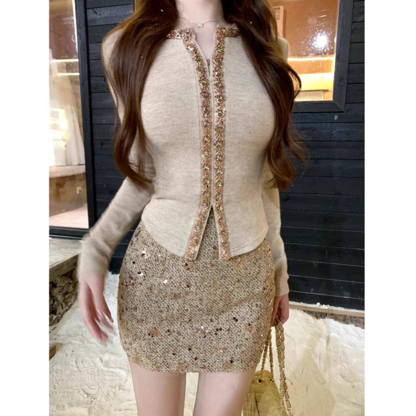 Buntes Meerjungfrau-Partykleid mit Pailletten und langen Abschlusskleidern fg8362