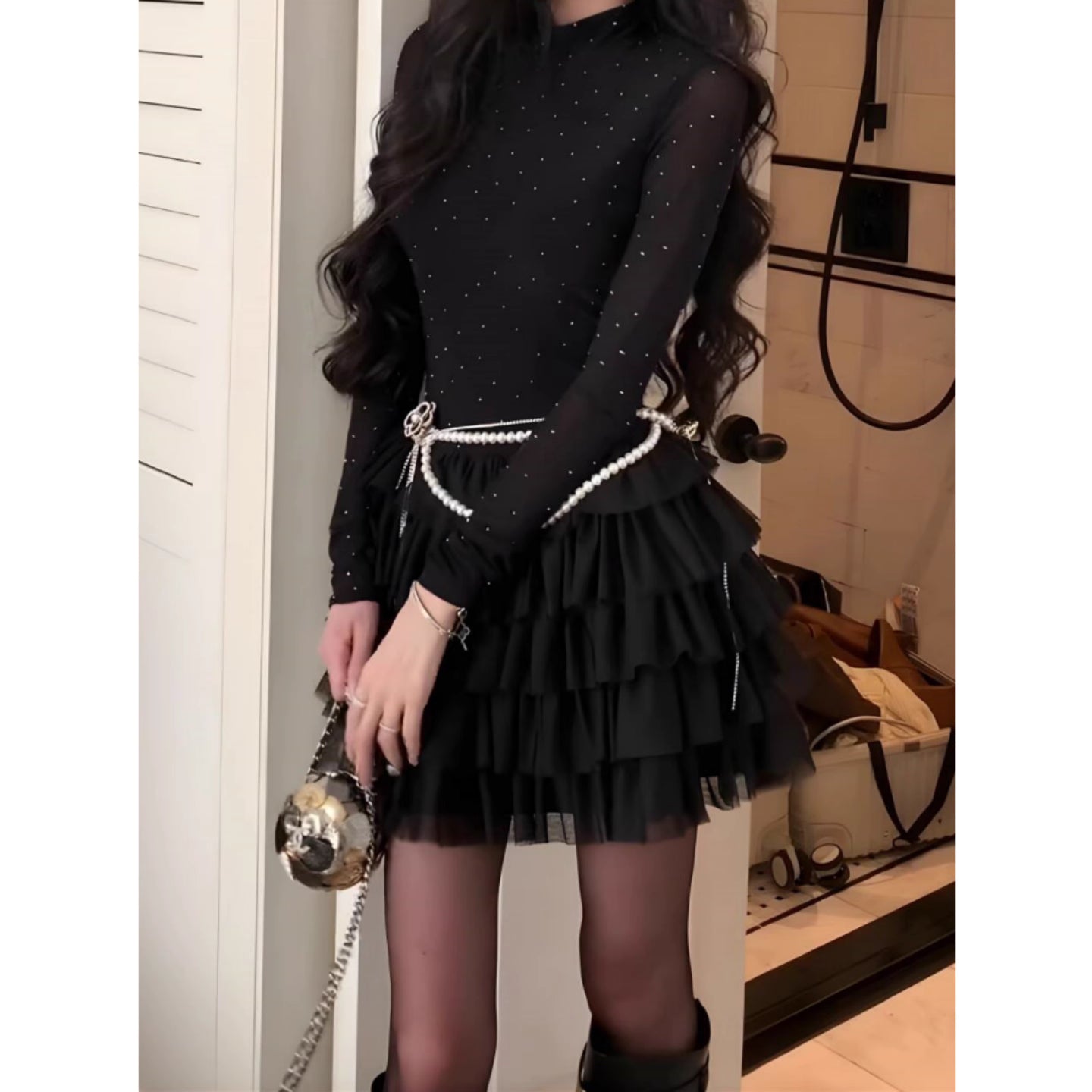 Robe de soirée longue sirène colorée à paillettes, tenue de remise de diplôme fg8362