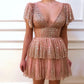 Cute tulle short cocktail dress,Shiny homecoming dresses    fg3617