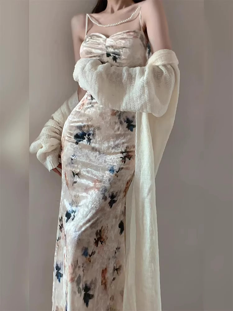 Robe de soirée longue sirène colorée à paillettes, tenue de remise de diplôme fg8362