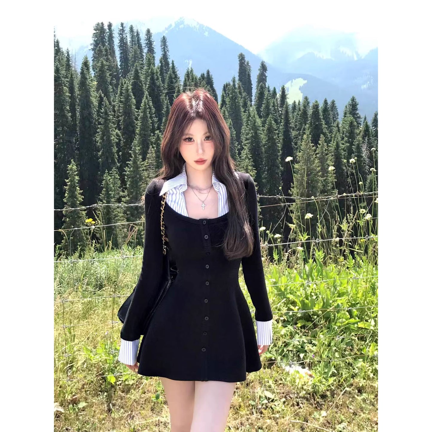 Buntes Meerjungfrau-Partykleid mit Pailletten und langen Abschlusskleidern fg8362