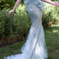 Strapless Sweetheart Beaded Tulle Mermaid Evening Gown fg8760