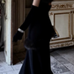Strapless Feather Trim Mermaid Evening Gown, Backless Satin Formal Wedding Party Dress Gown fg8762