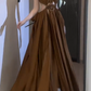 Halter Cutout Chiffon A-Line Evening Dress With Beaded Neckline fg8769