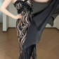 One Shoulder Sequin Mermaid Evening Gown  fg8789