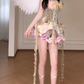 Romantic Floral Strapless Corset Tulle Fairy Mini Evening Gown fg8793