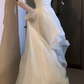 Strapless Ruffled High Low Evening Gown  fg8814