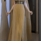 Halter Keyhole Pleated Chiffon Evening Gown With Cape Sleeves fg8813