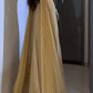 Halter Keyhole Pleated Chiffon Evening Gown With Cape Sleeves fg8813