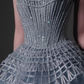 Strapless Beaded Corset Tulle Ball Gown Evening Dress fg8822