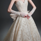 Strapless Sweetheart Lace Ball Gown Wedding Dress With Big Bow fg8824