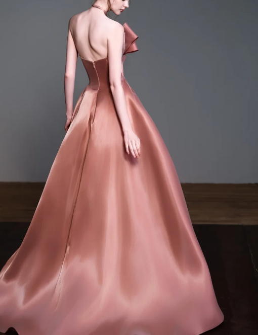 Off Shoulder Satin Ball Gown Evening Dress fg8828