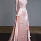 Square Neck Satin Mermaid Evening Gown fg8836