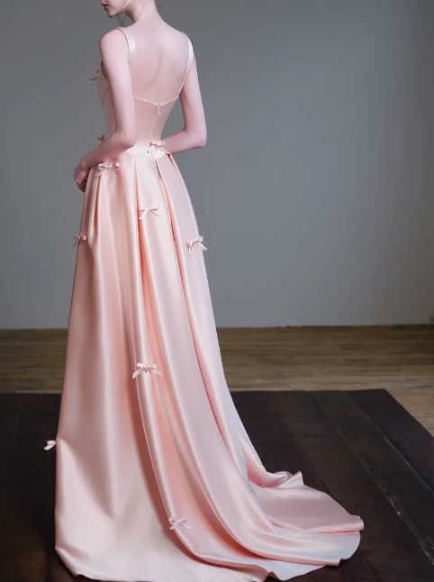 Square Neck Satin Mermaid Evening Gown fg8836
