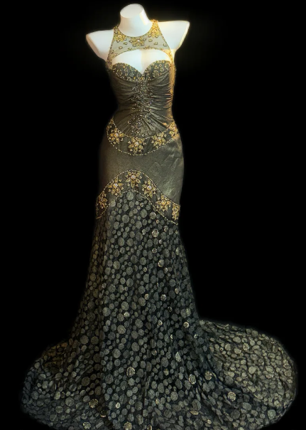 Halter Beaded Mermaid Evening Dress fg8844