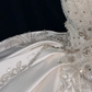 Strapless Beaded Satin Short Wedding Dress fg8852