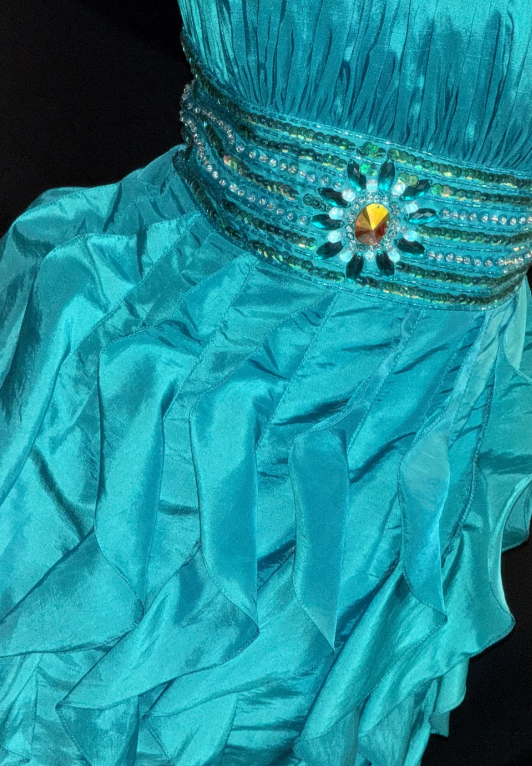 Strapless Beaded Waist Ruffled Chiffon Short Homecoming Dress fg8860