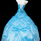 Strapless Appliqued Taffeta Ball Gown Quinceanera Dress fg8862