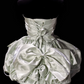 Strapless Bow Pearl Decor Satin Mini Bubble Homecoming Dress, Light Green Short Formal Gown fg8866