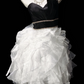 Strapless Rhinestone Waist Two Tone Ruffled Tulle Short Homecoming Dress fg8877
