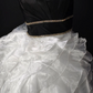 Strapless Rhinestone Waist Two Tone Ruffled Tulle Short Homecoming Dress fg8877
