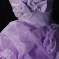 Strapless Bow Pearl Ruffled Organza Short Cocktail Dress fg8882