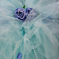 Strapless 3D Floral Pearl Layered Tulle Long Evening Dress fg8883