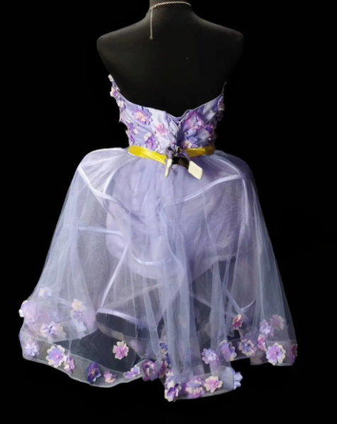 Strapless 3D Floral Tulle Short Party Dress  fg8899