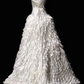 Sweetheart Strapless Beaded Ruffled Ball Gown Wedding Dress  fg8911