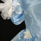 Off Shoulder 3D Floral Shiny Organza Short Bubble Party Dress  fg8902