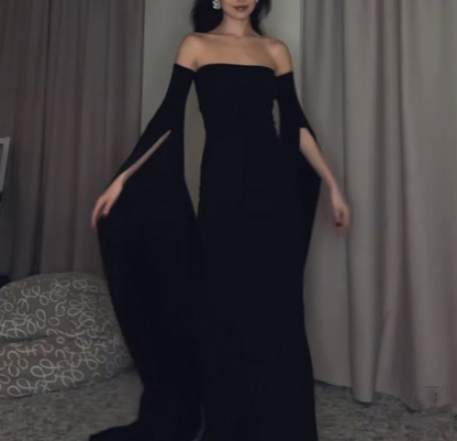Sexy Black Long Sleeve Formal Dress Evening Dress fg5877 formalgowns Sexy Black Long Sleeve Formal Dress Evening Dress fg5877 formalgowns