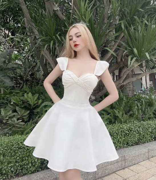 White cocktail dress party dress Homecoming Dress fg5818 – formalgowns