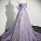 A-Line Light Purple Beaded Sweetheart Evening Dress, Light Purple Prom Dress       fg4416