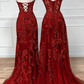 Wine Red Tulle Sweetheart Straps Long Party Dress, Wine Red Prom Dress   fg5048