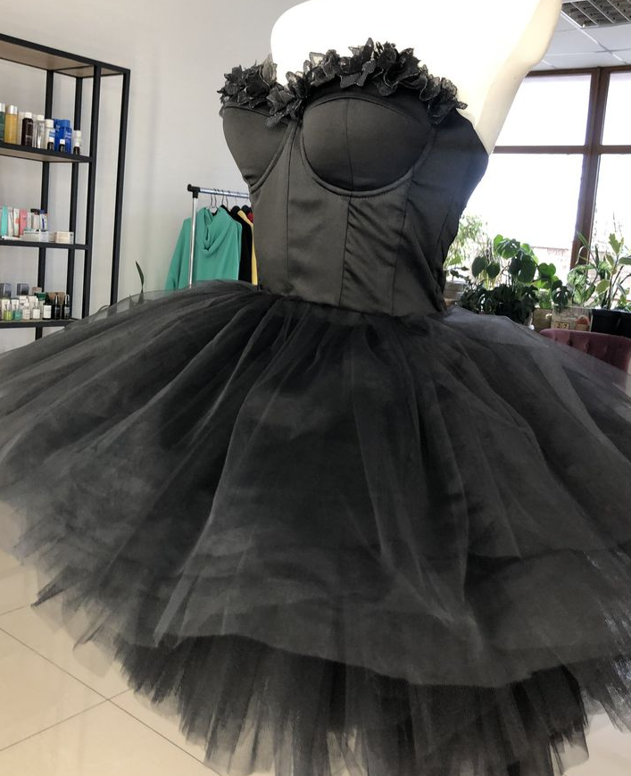 Sweetheart Black Corset Tulle Short Dress Homecoming dress fg3897 Sweetheart Black Corset Tulle Short Dress Homecoming dress fg3897