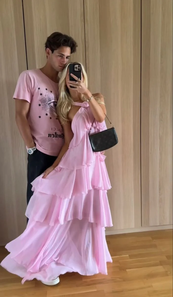 Pink A-line Tiered Prom Dress,Pink Backless Evening Dress fg4539 formalgowns Pink A-line Tiered Prom Dress,Pink Backless Evening Dress fg4539 formalgowns