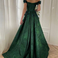 A-Line Prom Dresses Floral Dress Wedding Guest Wedding Party Court Train Sleeveless Off Shoulder Evening Dress      fg3945