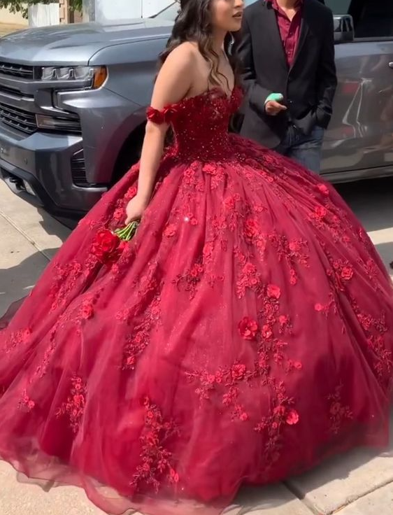 New Quinceanera Dress Off The Shoulder Ball Gown Plus Size Sweet 15 Dr –  formalgowns