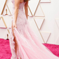 A line Pink Long Prom Dresses Party Evening Gowns     fg3090