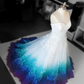 Colorful Ombré Wedding Dress Ball Gown   fg2685