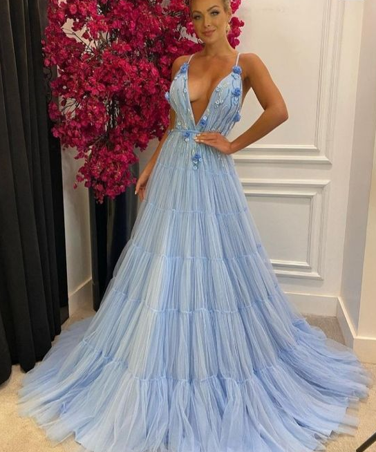 Light Blue Long Prom Dress Formal Evening Gowns fg4025 – formalgowns
