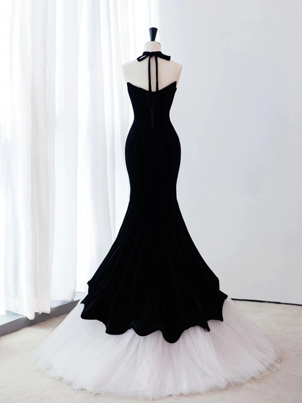 Orange Velvet Mermaid Long Prom Dresses Party Evening Gowns     fg3092 main image 0